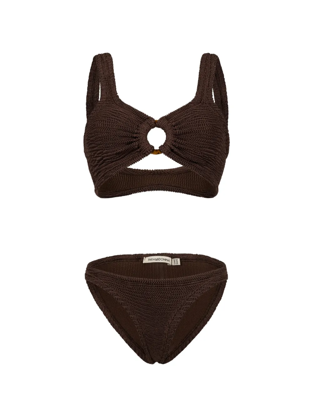 PARAMIDONNA Irina ring-detail bikini - Marrone