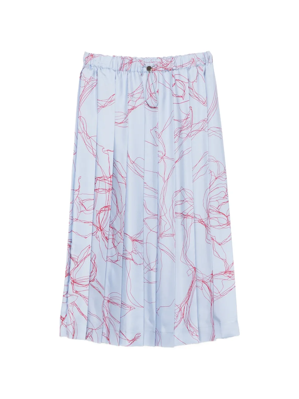 Fabiana Filippi abstract-print pleated midi skirt - Blu