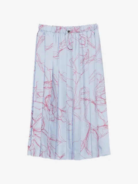 Fabiana Filippi falda midi con pliegues y estampado abstracto