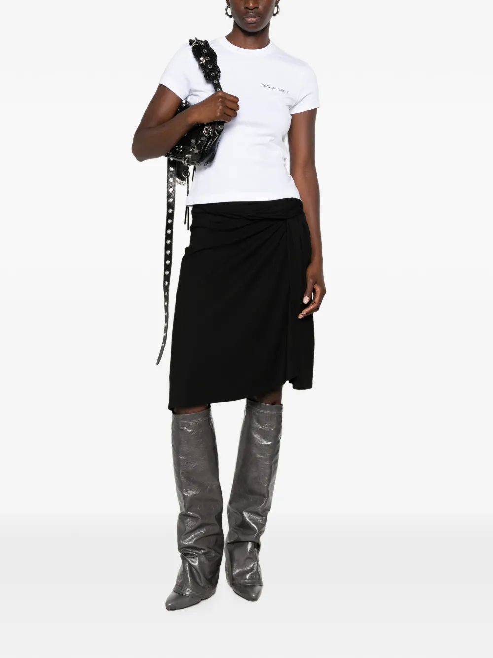 Off-White T-shirt met logoprint Wit