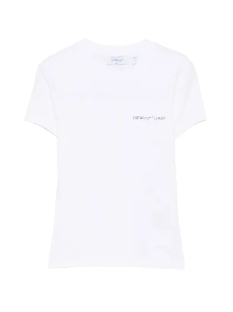 Off-White logo-print fitted T-shirt
