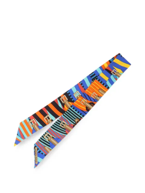 Hermès Pre-Owned Twilly buckle-print scarf