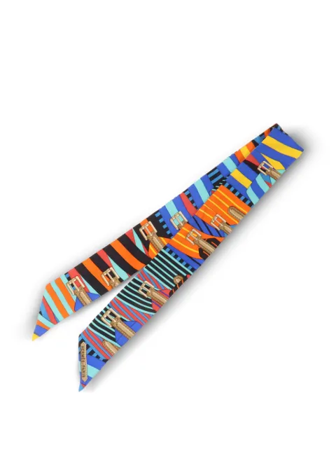 Hermès Pre-Owned Twilly buckle-print scarf