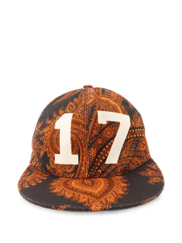 Givenchy Pre-owned Paisley-print Baseball Cap in Black