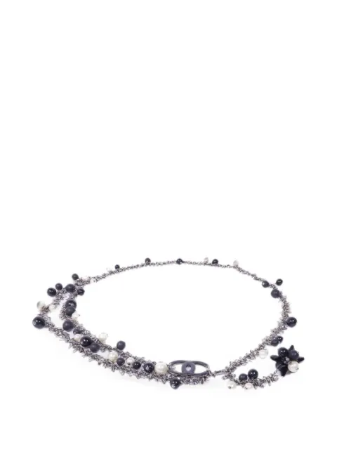 CHANEL Pre-Owned cinturón de cadena con charm CC