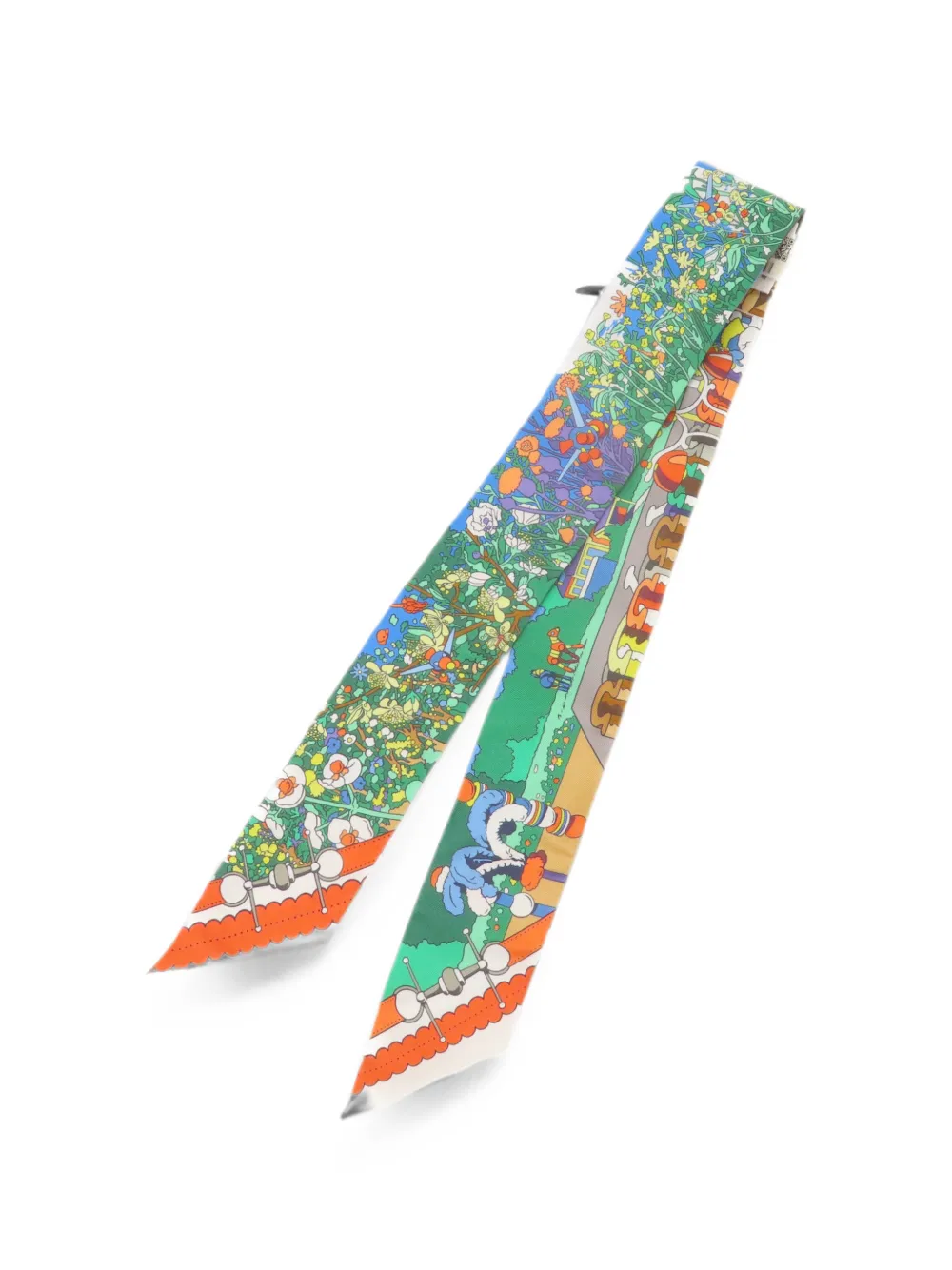Hermès Pre-Owned Pony Pit Stop silk scarf - Verde