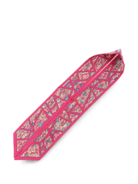 Hermès Pre-Owned Twilly graphic-print scarf