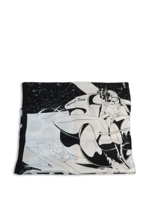 Hermès Pre-Owned Space Derby polka-dot scarf