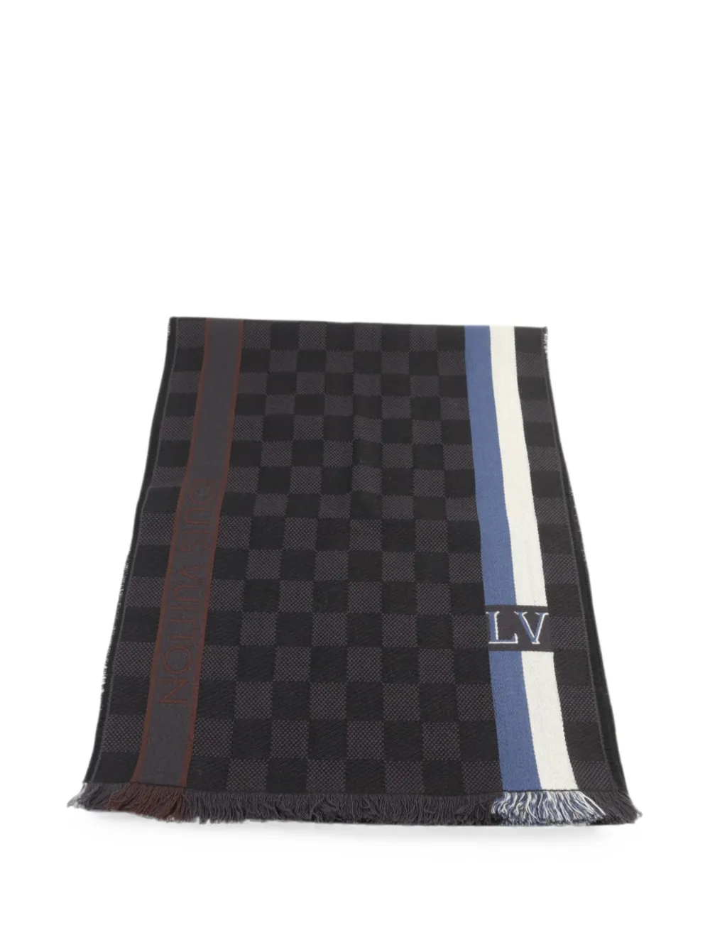 Louis Vuitton Pre-Owned Sciarpa Damier con righe - Nero