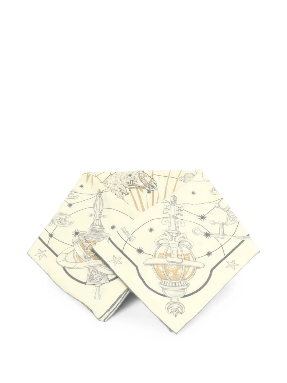 Hermès Pre-Owned Chorus Stellarum cashmere scarf - Bianco