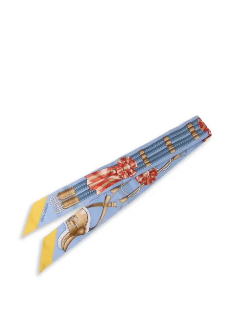 Hermès Pre-Owned mascada Twilly con estampado ecuestre 
