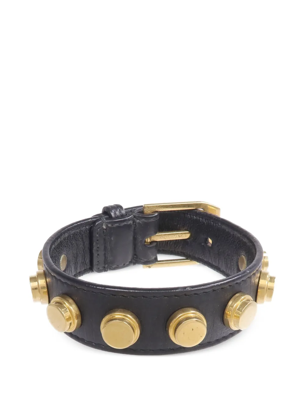 Saint Laurent Pre-Owned Bracciale con borchie De Force - Oro