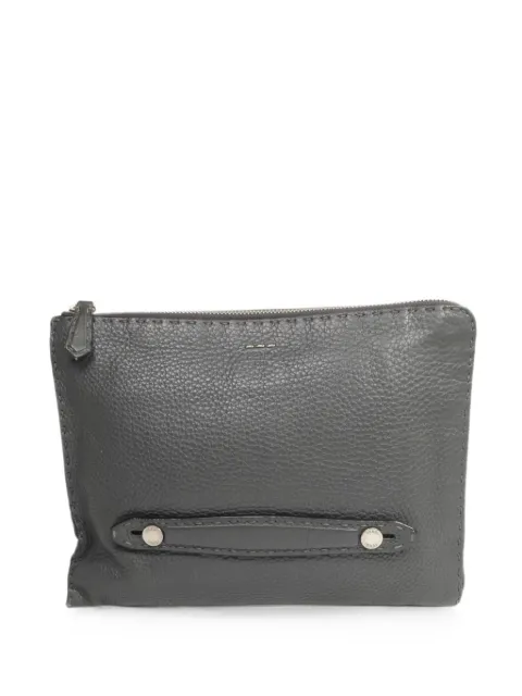 Fendi Pre-Owned Selleria leather clutch bag