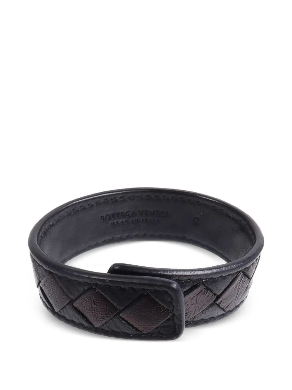 Bottega Veneta Pre-Owned Intrecciato leather bracelet - Black