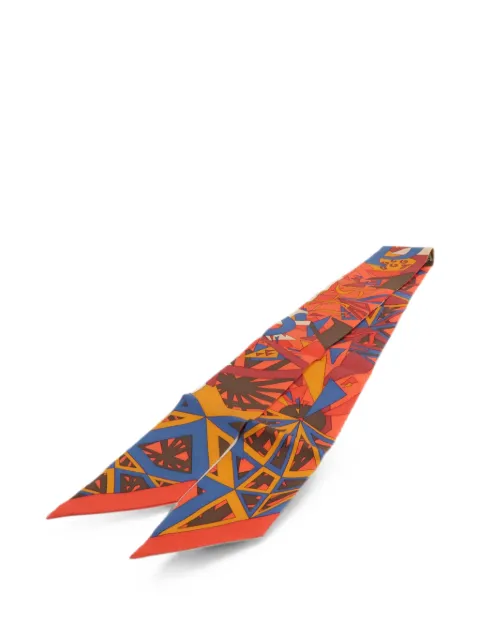 Hermès Pre-Owned Twilly geometric-print scarf