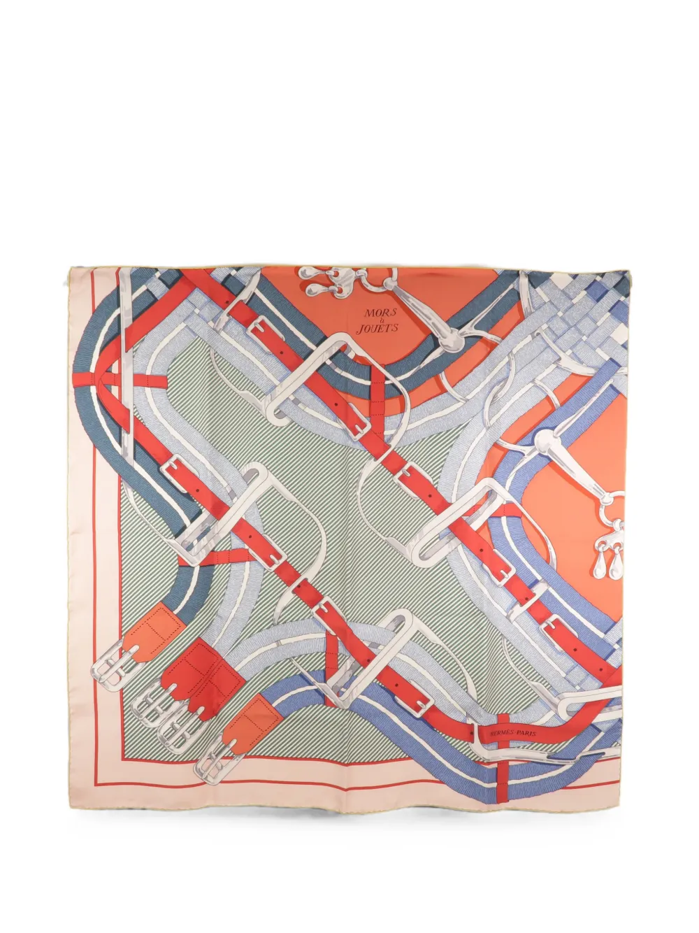 Hermès Pre-Owned Mors à Jouets square-shape scarf - Arancione