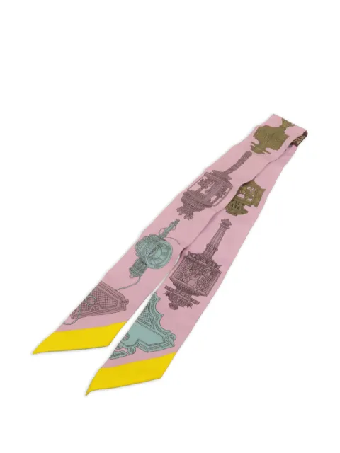 Hermès Pre-Owned Twilly print-detail scarf