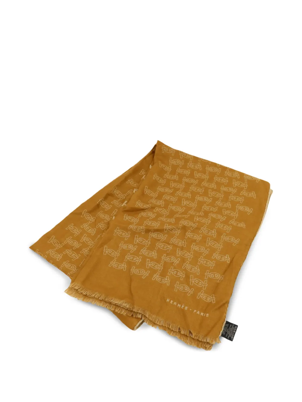 Hermès Pre-Owned Maillons Rythmes printed scarf - Brown