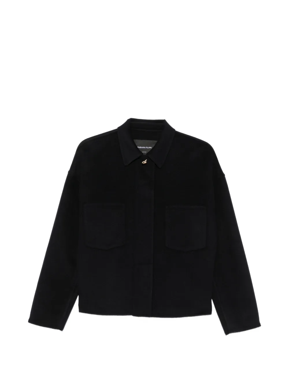 Fabiana Filippi hardware-detail drop-shoulder coat - Blau