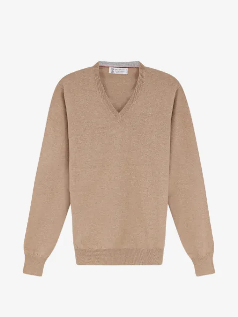 Brunello Cucinelli V-neck knitted sweater