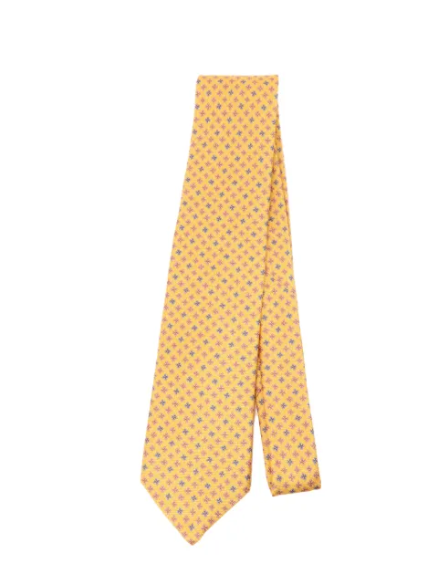 Bvlgari Pre-Owned corbata de seda con estampado geométrico