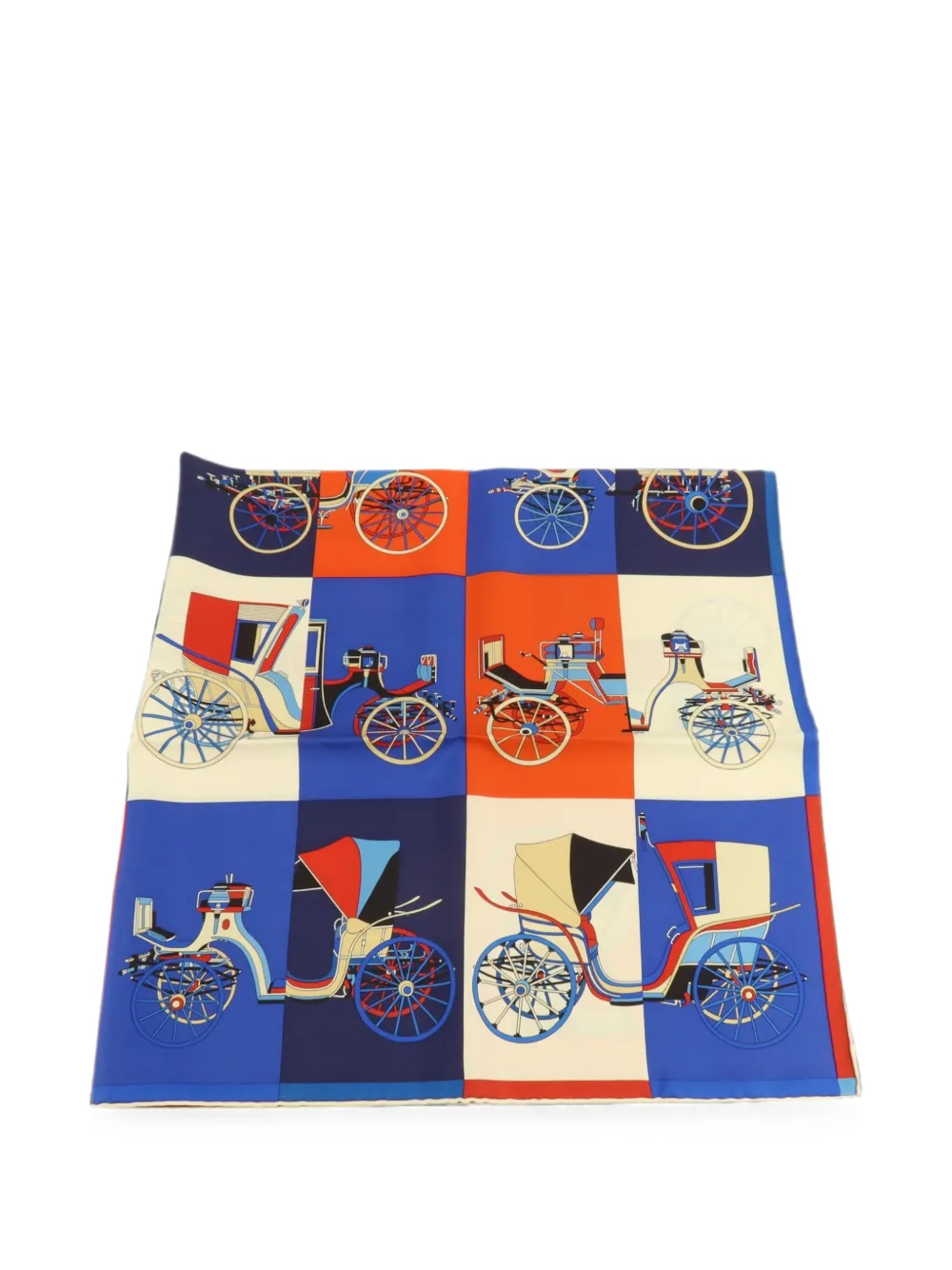 Hermès Pre-Owned Voitures Exquises Schal - Blau