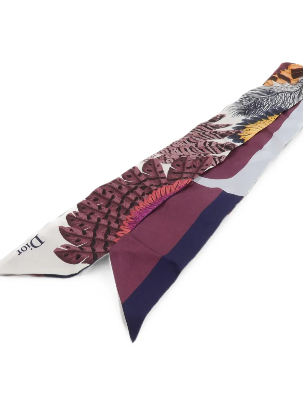 Dior Pre-owned Mitzah Silk Scarf in Purple, view 2