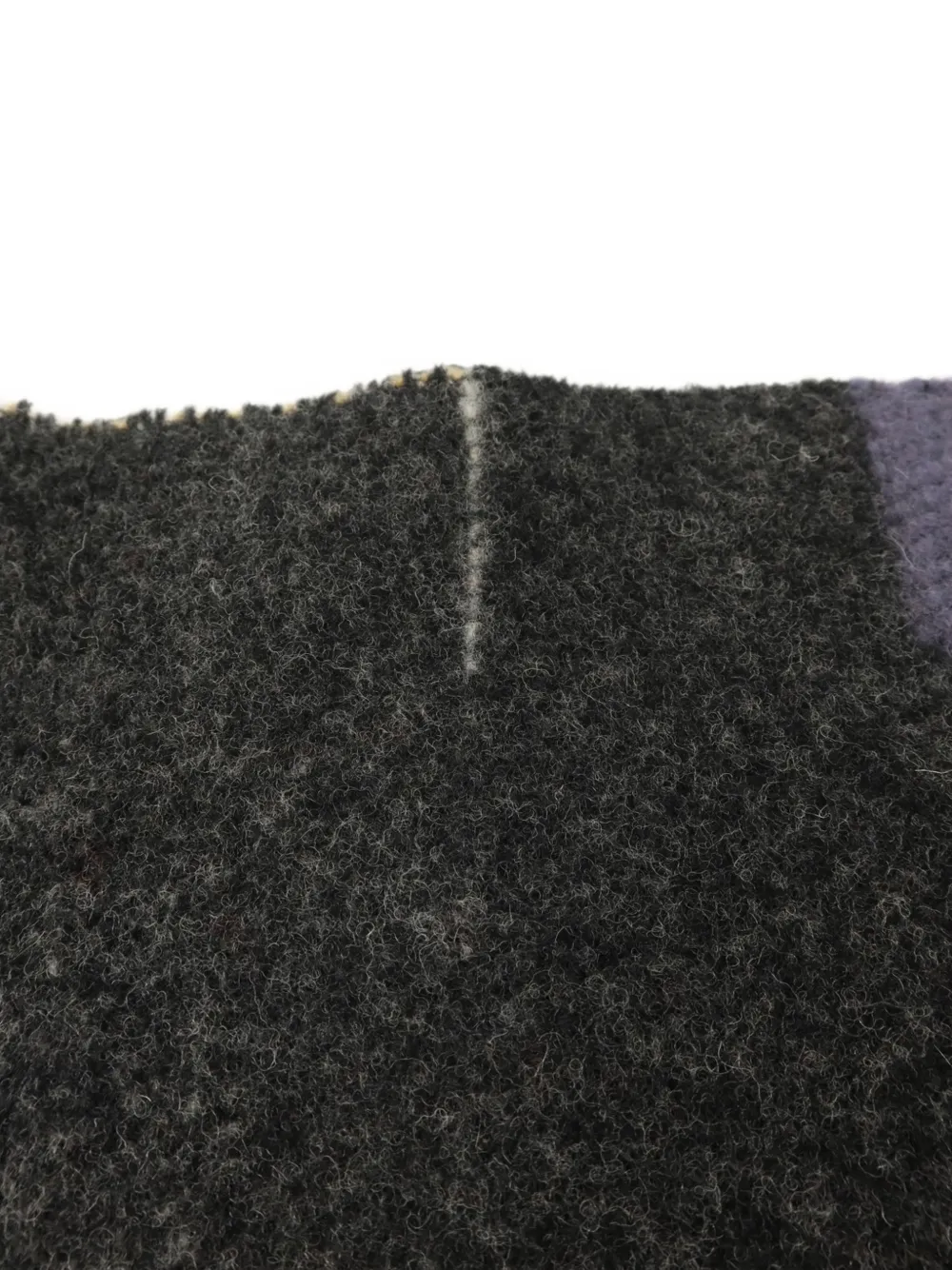 Burberry Pre-owned Patchwork-pattern Wool Scarf in Grey, view 5