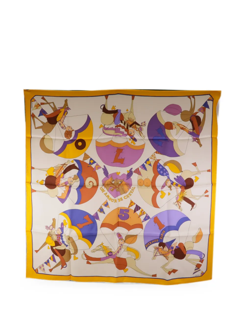Hermès Pre-Owned Un Amour de Cheval silk scarf - Toni neutri
