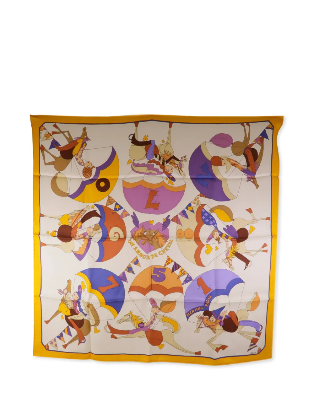 Hermès Pre-Owned Un Amour de Cheval silk scarf - Toni neutri