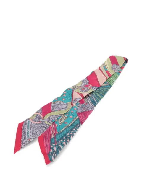 Hermès Pre-Owned Twilly graphic-print scarf