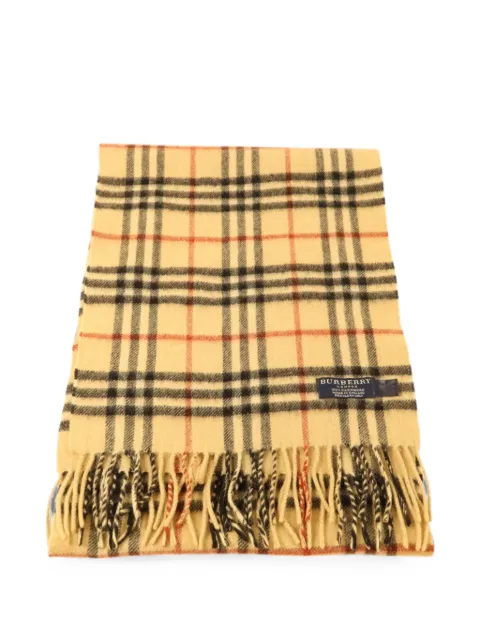 Burberry Pre-Owned Check-pattern cashmere scarf