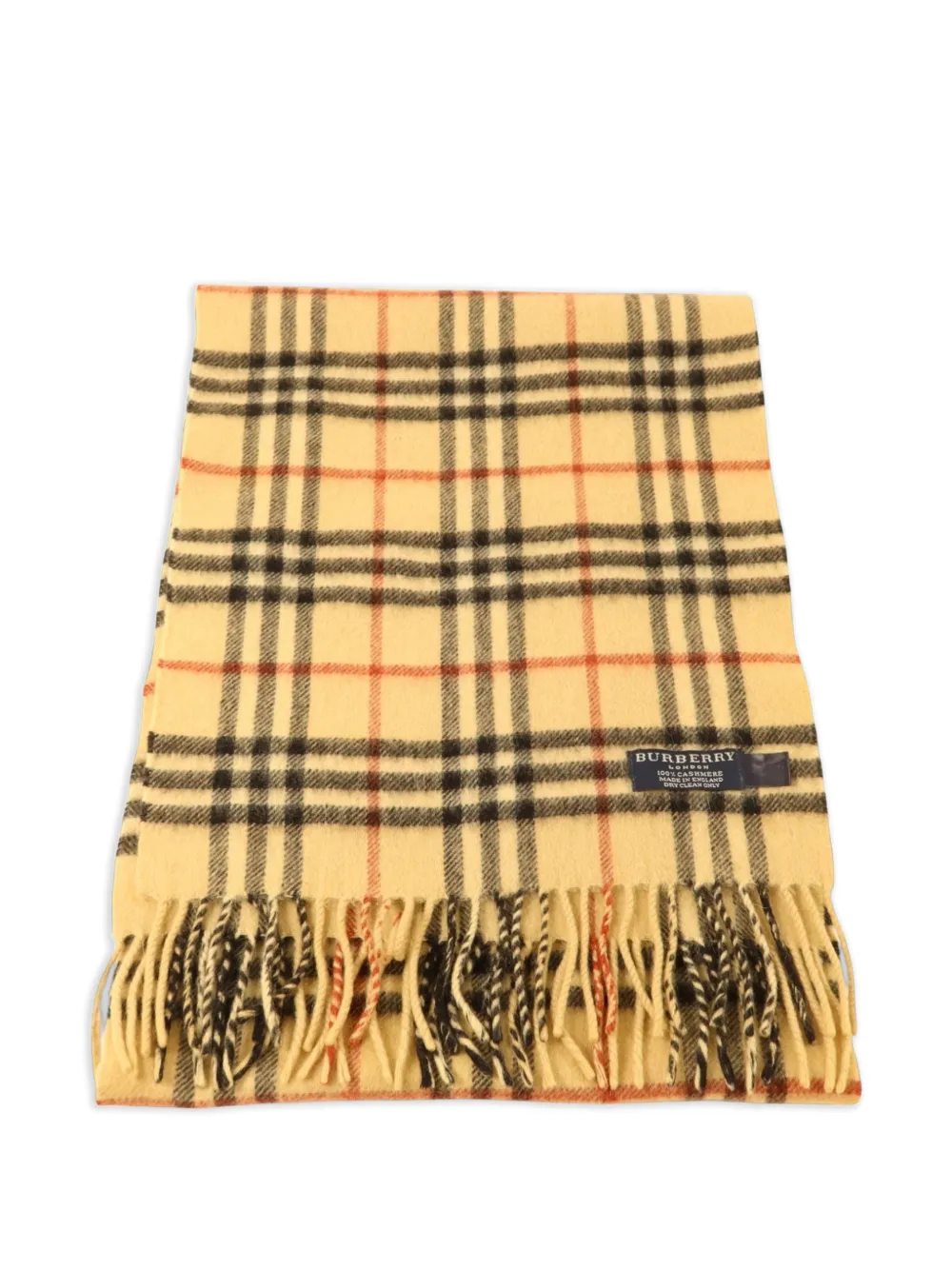 Burberry Pre-Owned Check-pattern cashmere scarf - Toni neutri