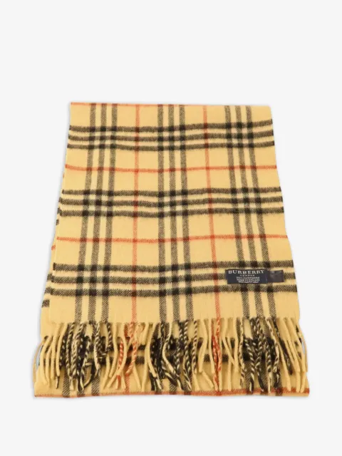 Burberry Pre-Owned Check-pattern cashmere scarf