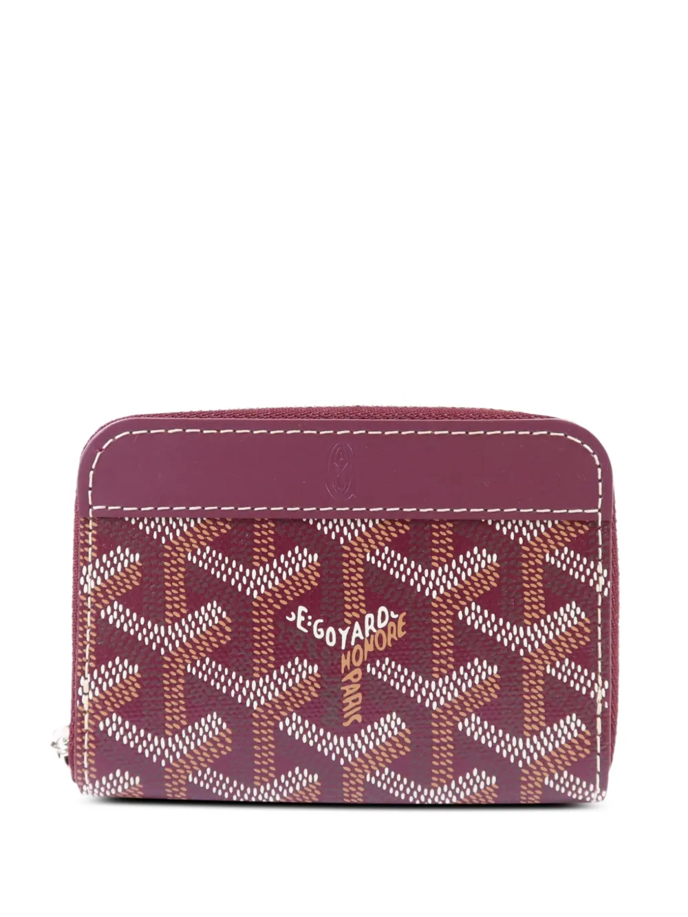 Goyard Pre-Owned Portafoglio Matignon mini in tela Goyardine - Rosso