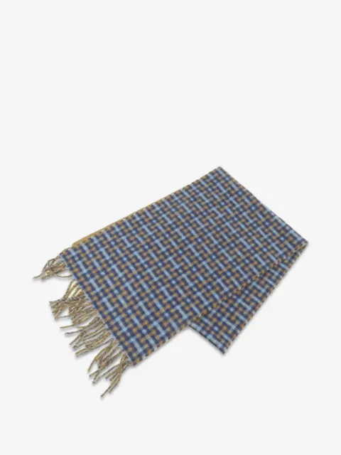 Hermès Pre-Owned check fringe scarf