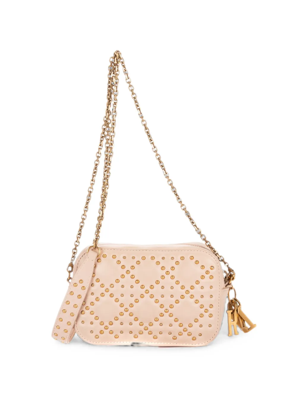 Christian Dior Pre-Owned mini Lady Dior studded shoulder bag - Rosa