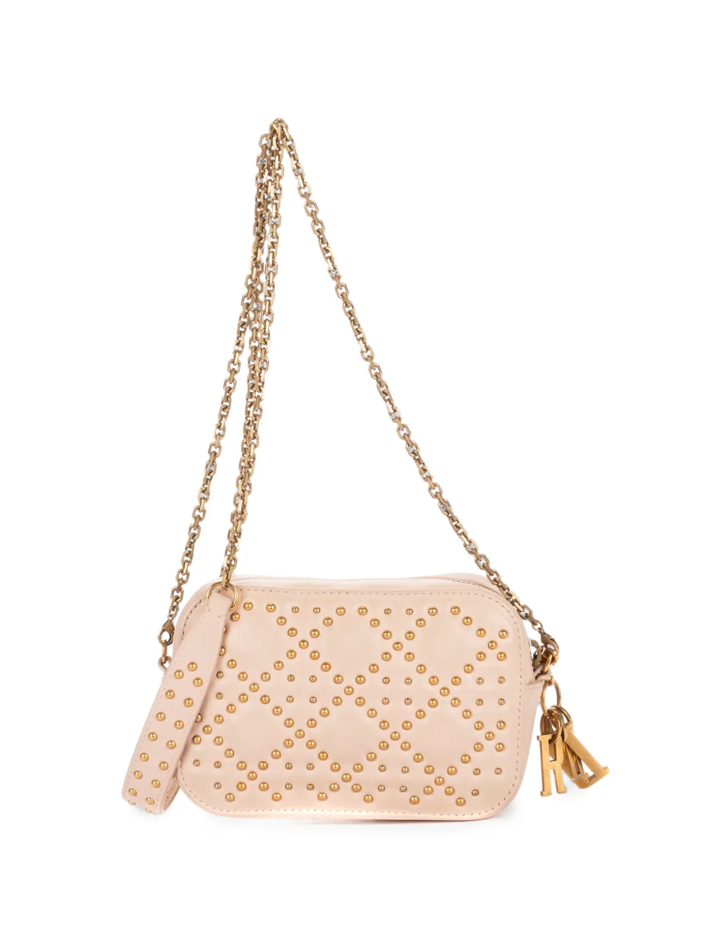Christian Dior Pre-Owned mini Lady Dior studded shoulder bag - Pink