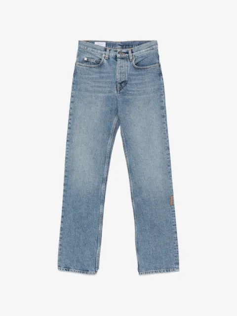 Off-White logo-patch straight-leg jeans
