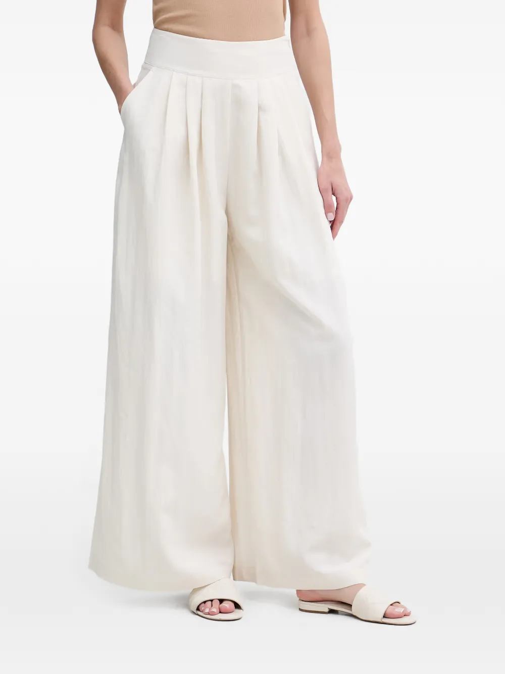 Sisley pleated palazzo pants