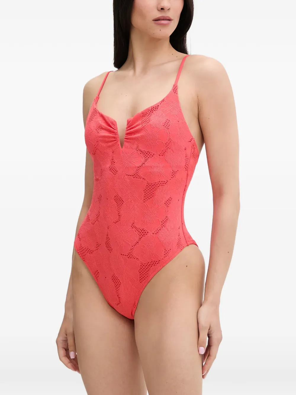 Rip Curl Oasis floral-lace swimsuit - Rosso