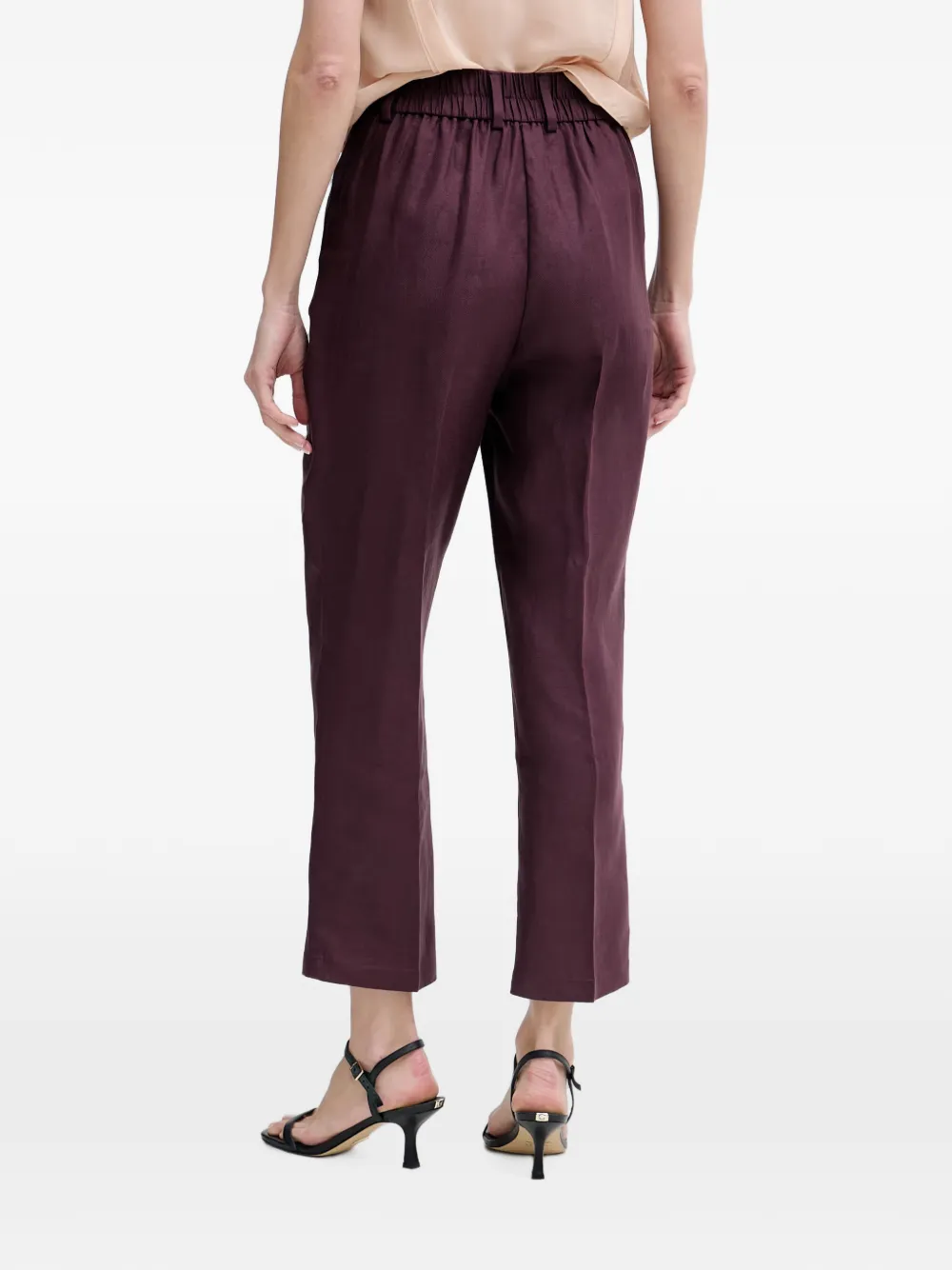 Sisley Pantalon met elastische tailleband Bruin