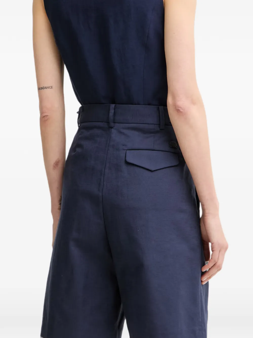 Trussardi Shorts met geplooide tailleband Blauw