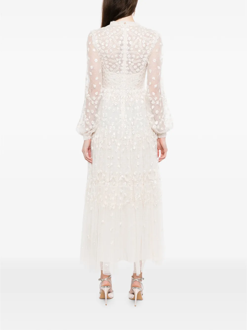 Needle & Thread Clover avondjurk Beige