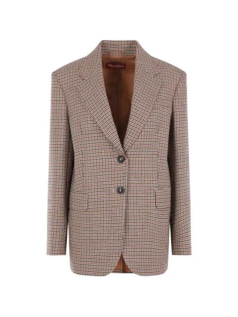 Max Mara single-breasted blazer in yarn-dyed wool