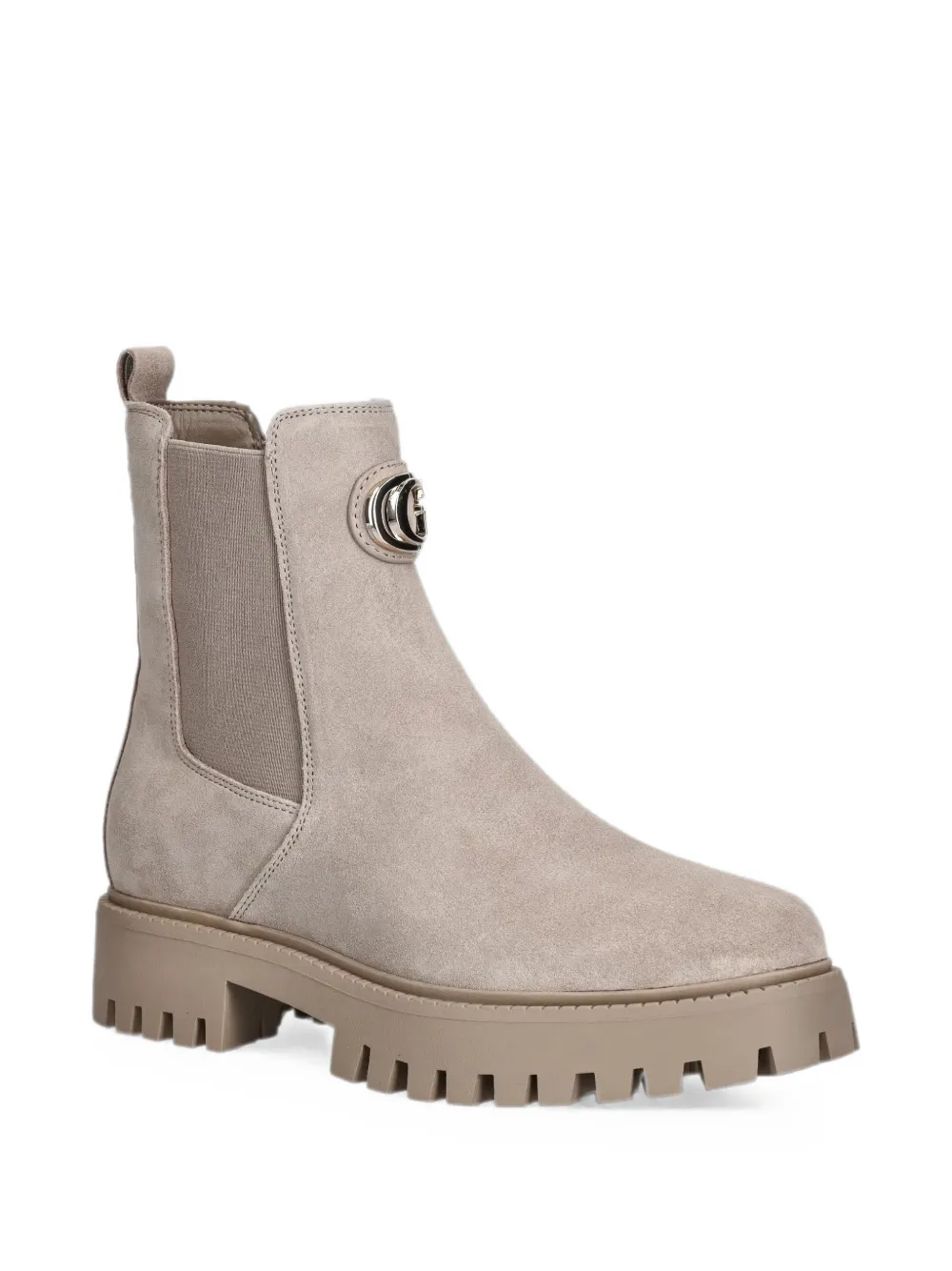 GUESS USA logo-plaque chunky-sole ankle boots Grijs