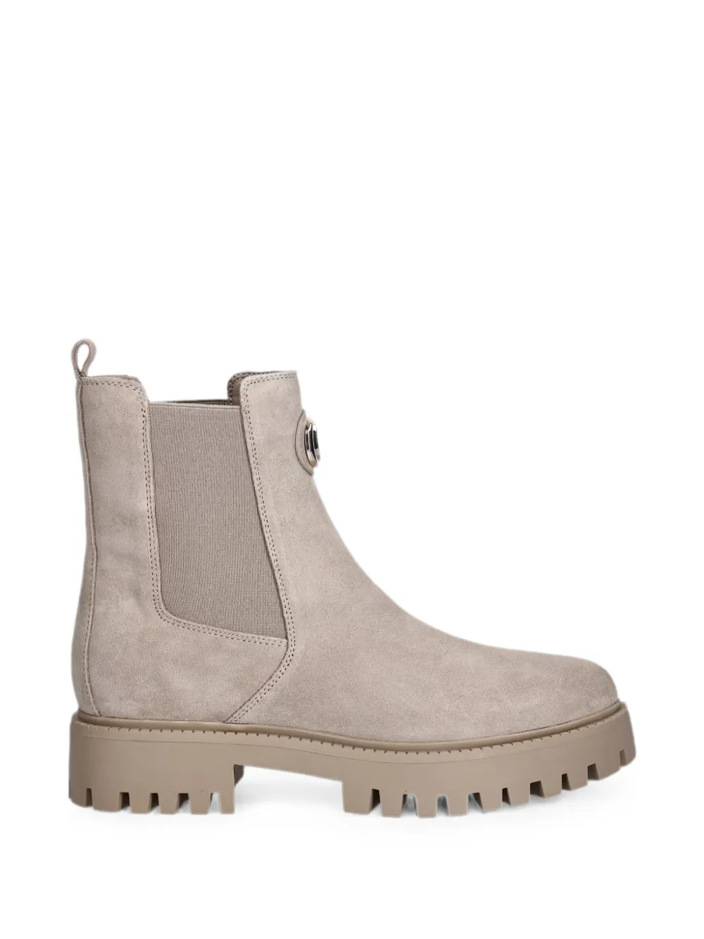GUESS USA logo-plaque chunky-sole ankle boots - Grigio