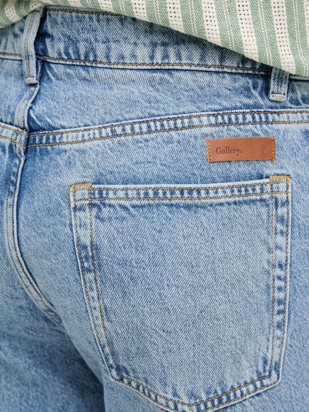 Mos Mosh Steve straight jeans met logopatch Blauw