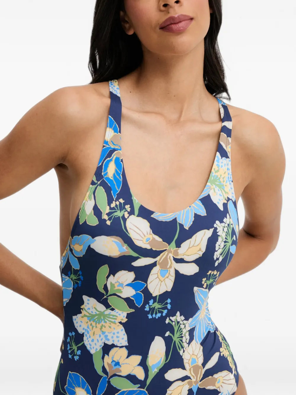 Nike Badpak met bloemenprint Blauw