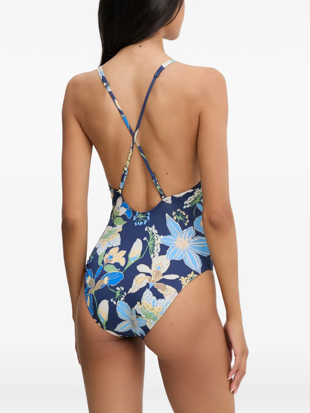 Nike Badpak met bloemenprint Blauw